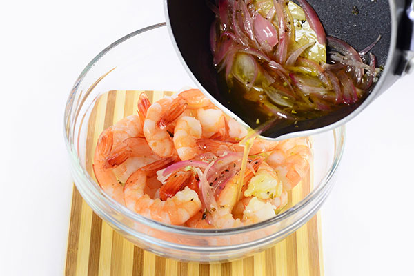 
              Shrimp <i>Escabeche</i> Step 3
      	