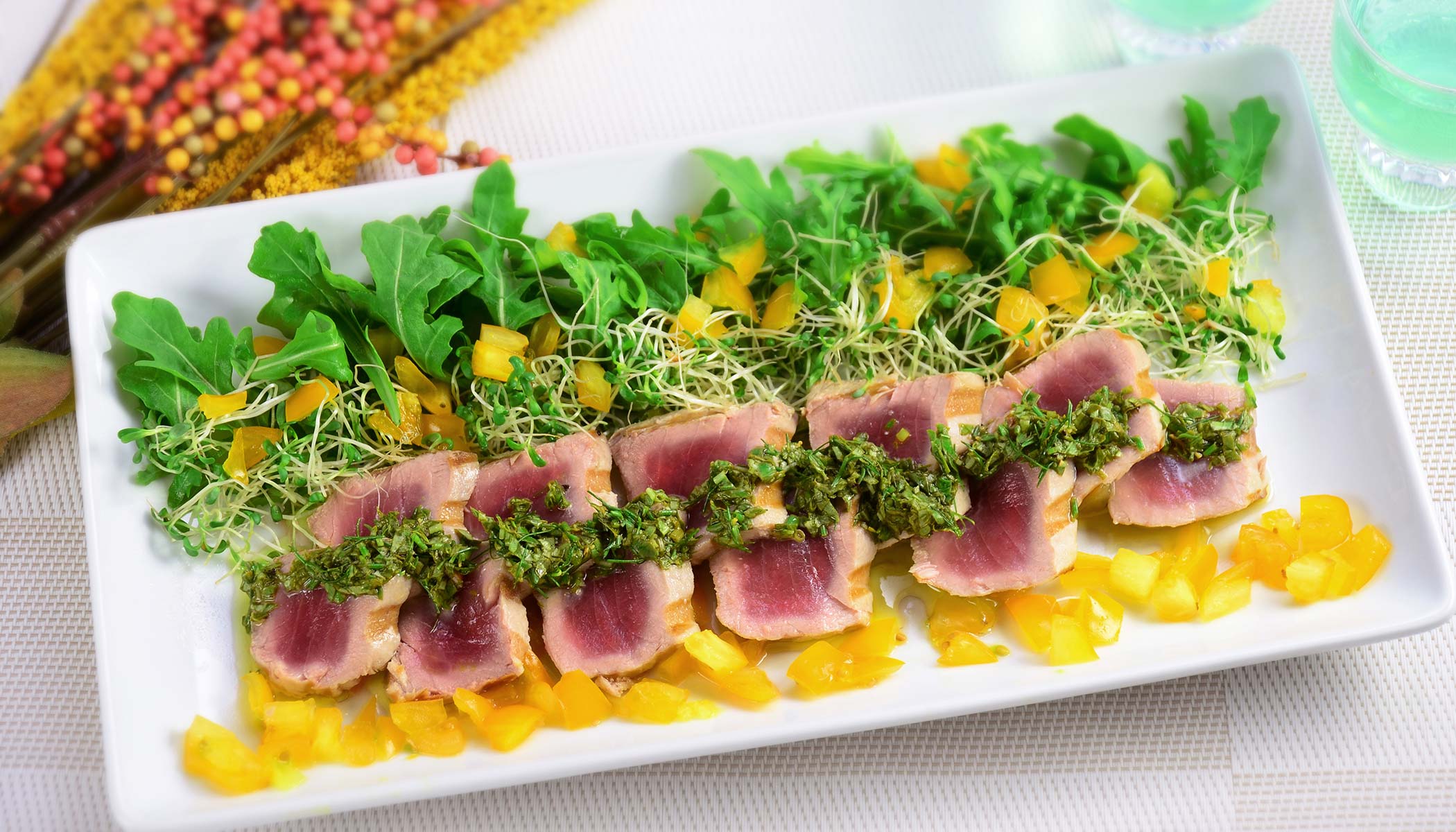 Zojirushi Recipe – Seared Tuna with Herb Dressing