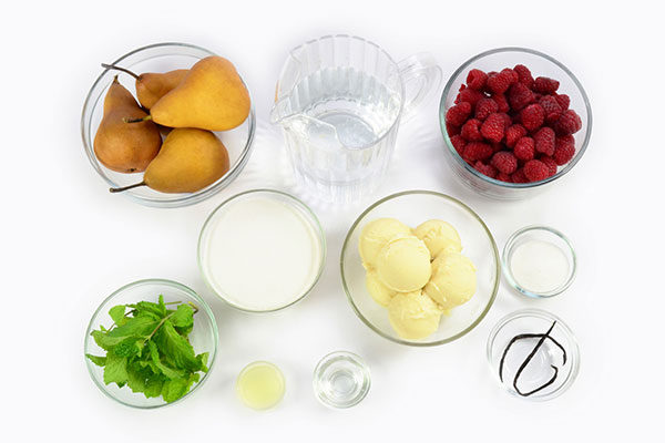 
            	Pear Melba  Ingredients
      	