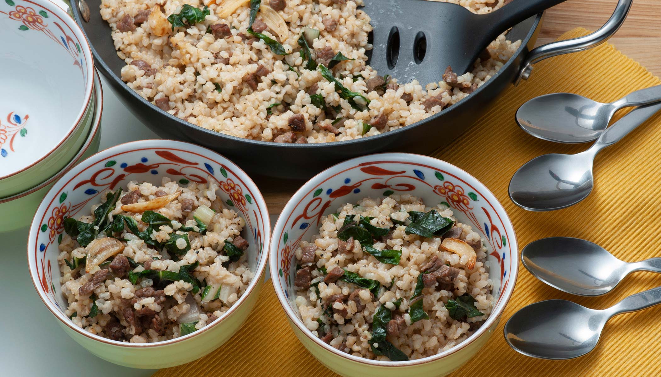 Zojirushi Recipe – Garlic Flavored Beef <i>Yakimeshi</i>, Stir-Fried Rice