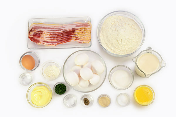 Breakfast in Bread (Bacon and Egg Mayo)  Ingredients