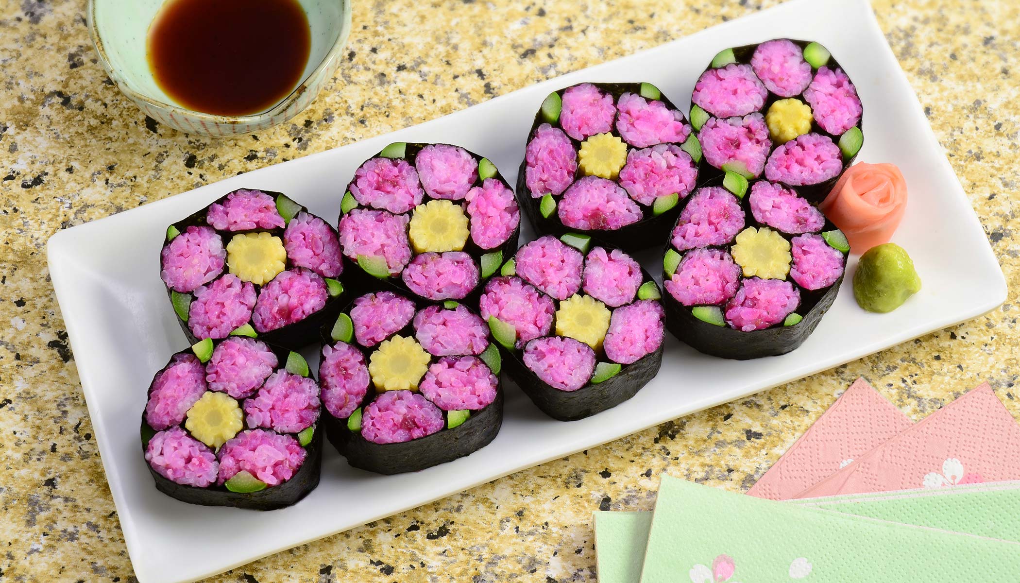 Zojirushi Recipe – Spring Flower Sushi Roll
