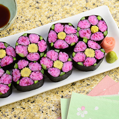 Zojirushi Recipe – Spring Flower Sushi Roll