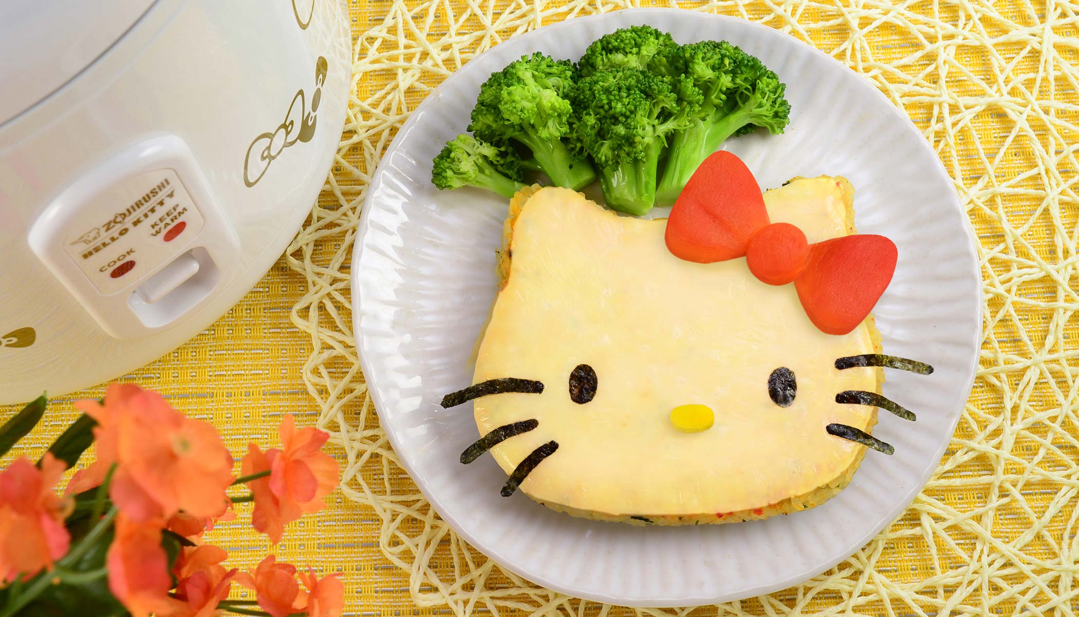 Zojirushi Recipe – Hello Kitty Rice Pizza