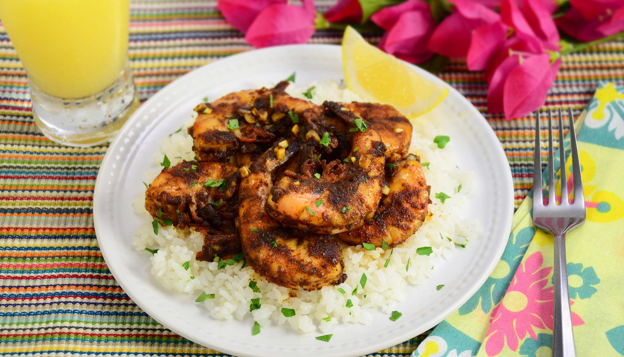 Zojirushi Recipe – Garlicky Shrimp on Rice