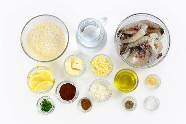 
            	Garlicky Shrimp on Rice  Ingredients
      	