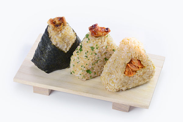 
              Triple Flavor Chicken <i>Onigiri</i> Step 9
      	