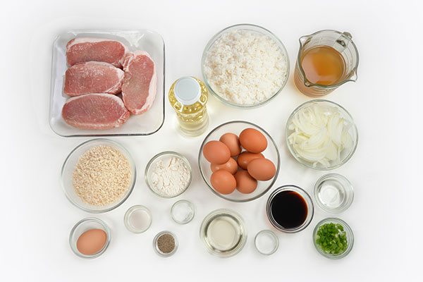 
            	Classic <i>Katsu-Don</i> (Pork Cutlet Bowl)  Ingredients
      	