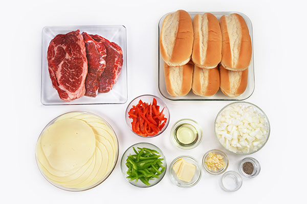 
            	Melty Philly Cheese Sandwich  Ingredients
      	