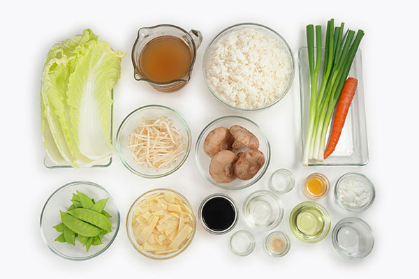 
            	Vegetable <i>Chuka-Don</i>  Ingredients
      	