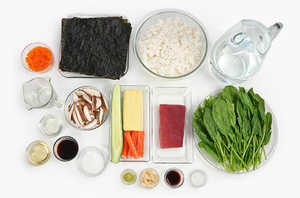 
            	<i>Futomaki</i> (Thick Sushi Roll)  Ingredients
      	