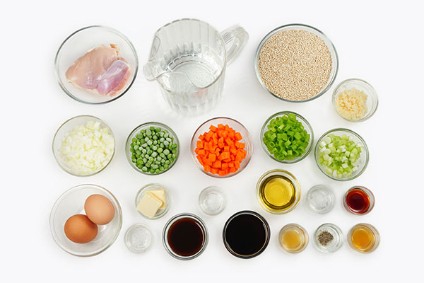 
            	Chicken Quinoa Fried Rice  Ingredients
      	