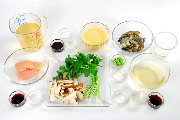 
            	<i>Hiyashi Chawanmushi</i> (Japanese Cold Egg Custard)  Ingredients
      	