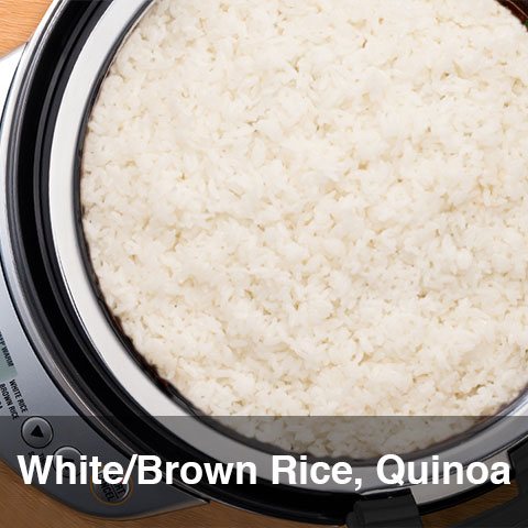 White/Brown Rice, Quinoa 
