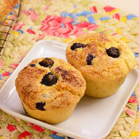 ZFluffy Blueberry Muffins