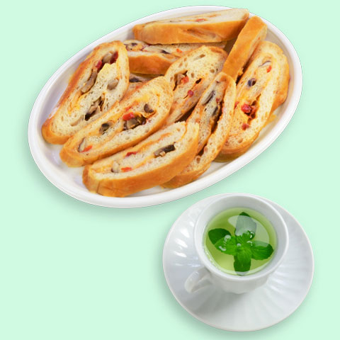 Stromboli and Herb Tea