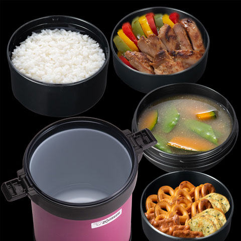 Zojirushi keeping warm lunch box about 3 rice bowls SL-GH18-BA NEW from  Japan