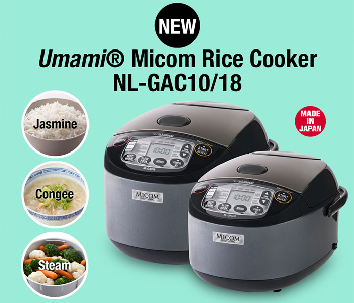 NEW Umami® Micom Rice Cooker NL-GAC10/18