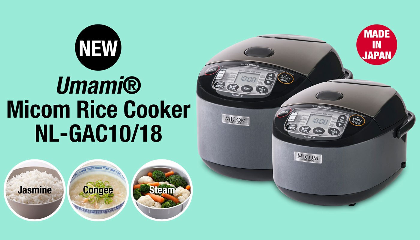 NEW Umami® Micom Rice Cooker NL-GAC10/18