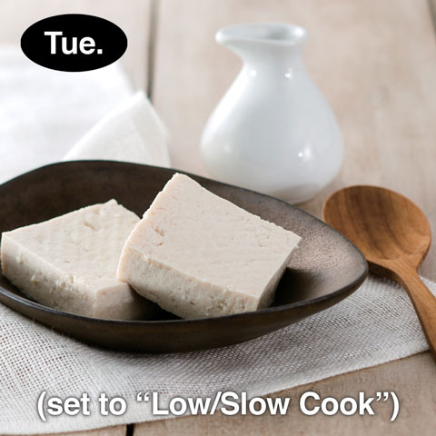 Tuesday (set to “LOW/SLOW COOK”)