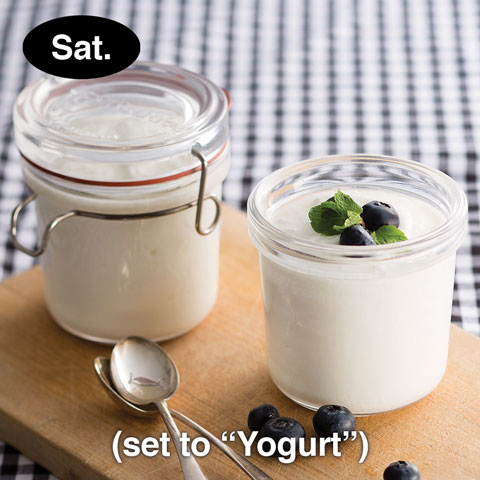 Saturday (set to “Yogurt”)