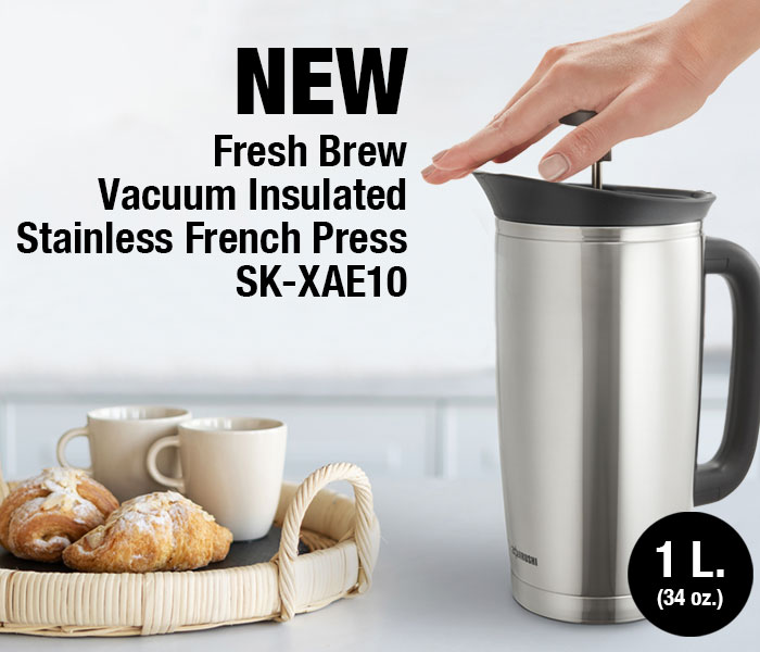 NEW Fresh Brew Vacuum Insulated Stainless French Press SK-XAE10