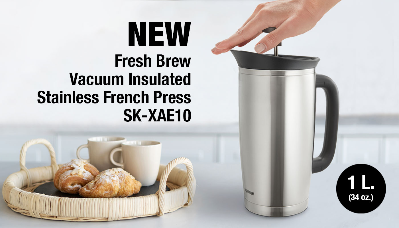 NEW Fresh Brew Vacuum Insulated Stainless French Press SK-XAE10