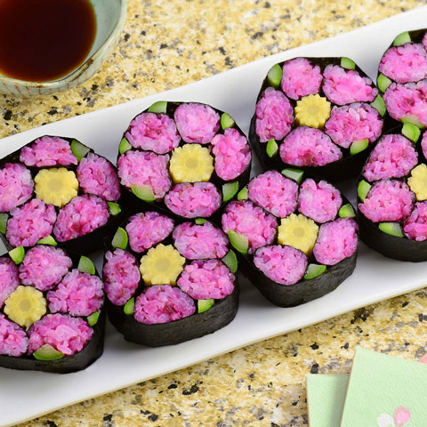 Spring Flower Sushi Roll