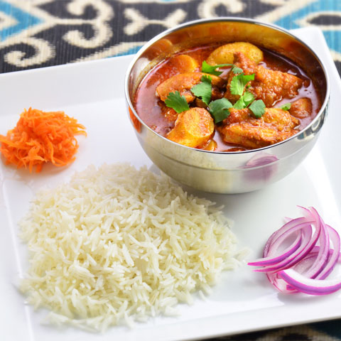 Chicken Vindaloo and Rice