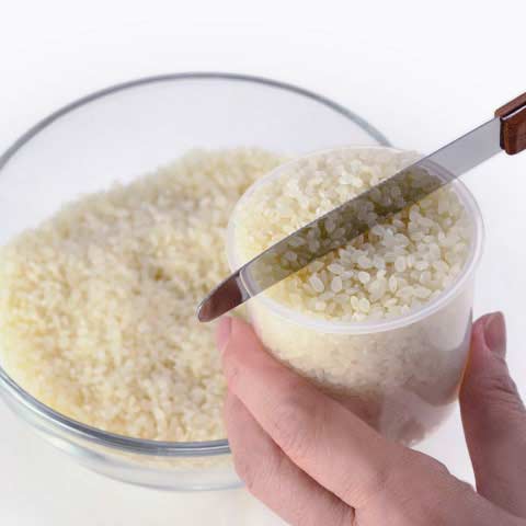 Select and measure rice