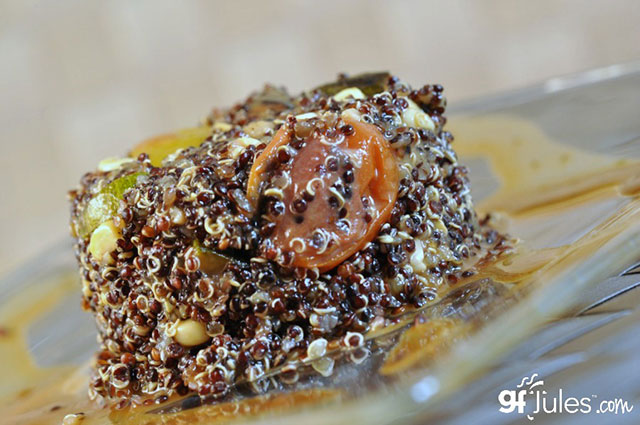 A dish featuring gluten free quinoa