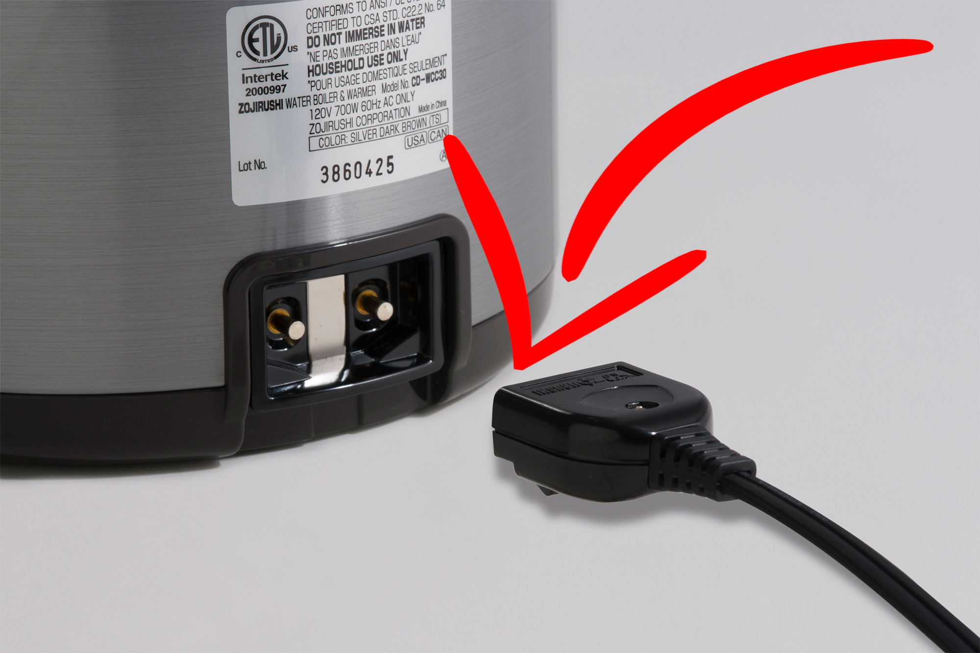 Design Explained Our EasyRelease Power Cord Zojirushi