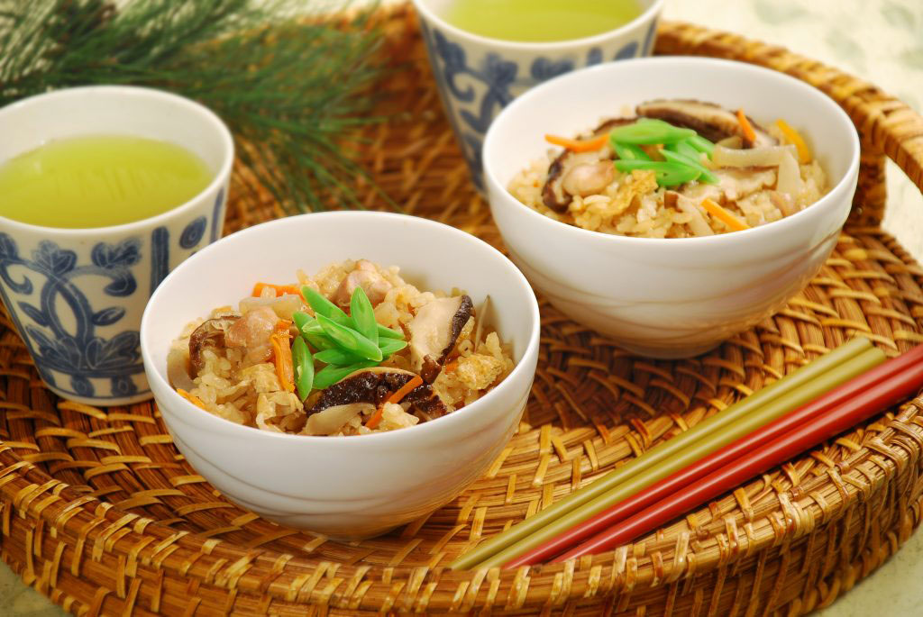 mixed rice in bowl