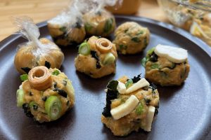 miso balls on plate