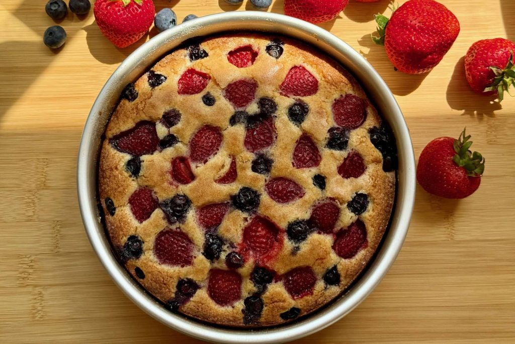 4th of July cake fully baked