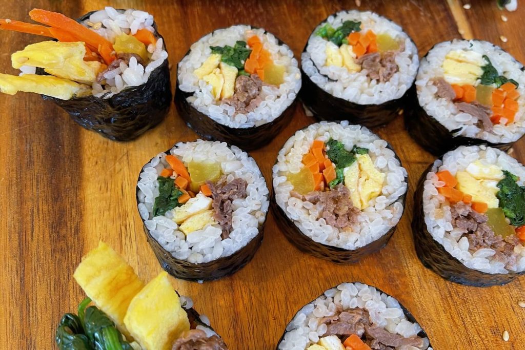 Colorful Korean kimbap