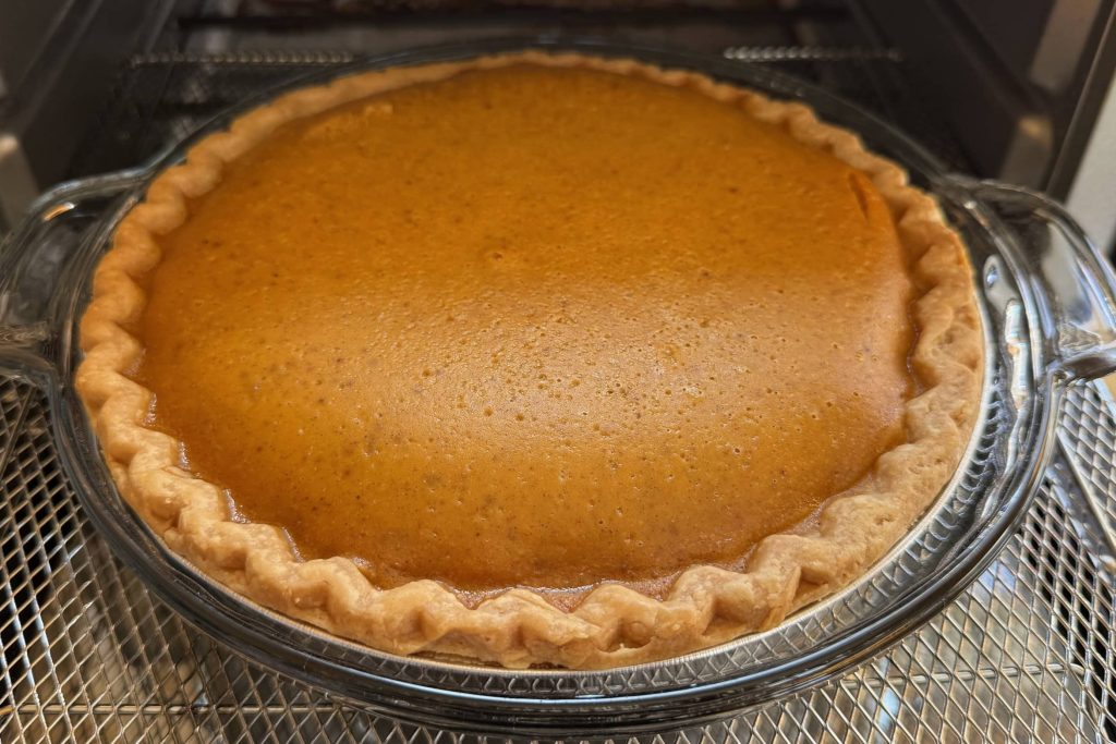 pumpkin pie done in toaster