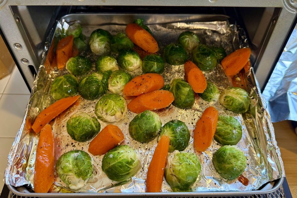 roasted veggies in toaster oven
