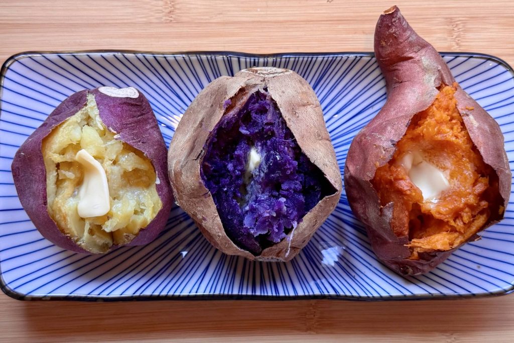 sweet potato 3 kinds plated