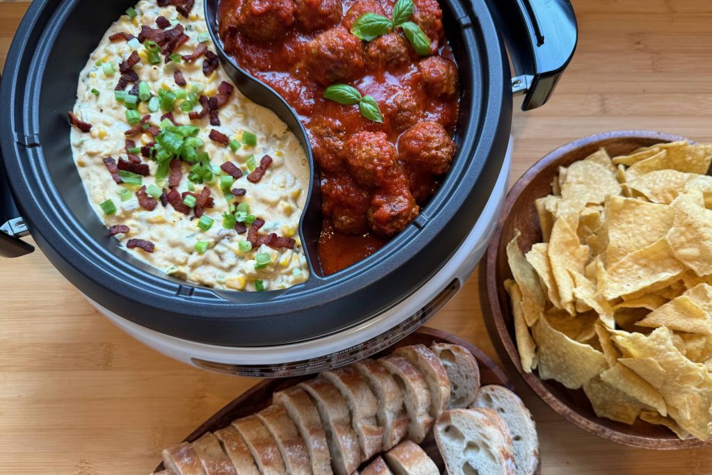 party ready with chips and bread