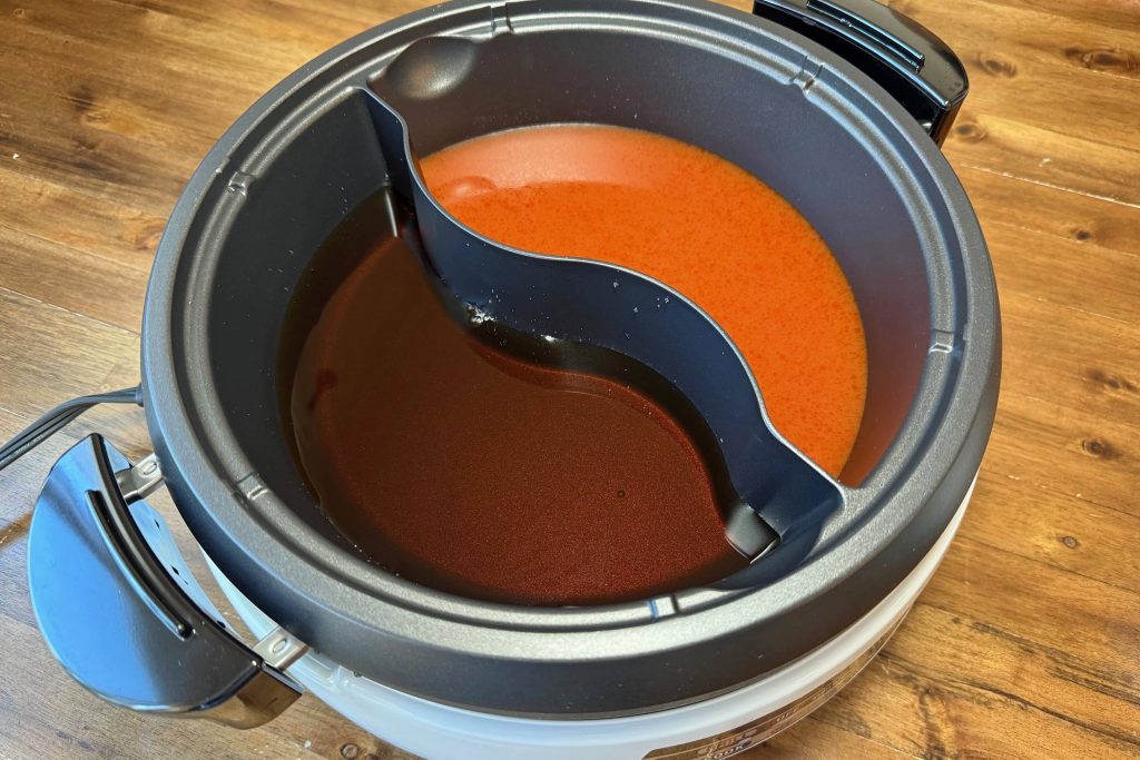 two kinds of soup stock in YinYang pot