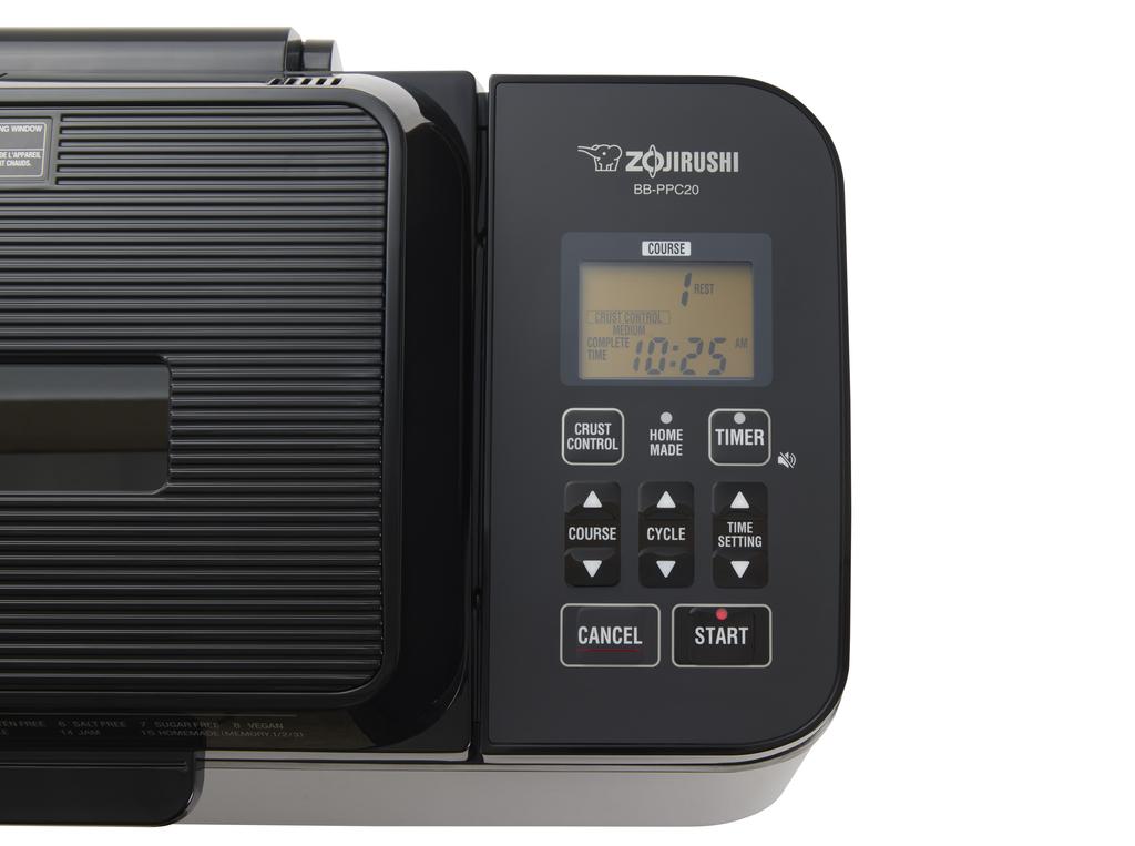A panel of breadmaker BB-PPC20