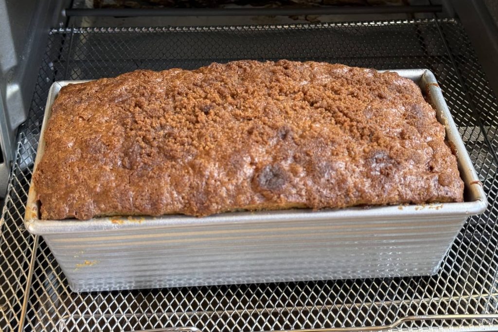 baked banana bread fresh out of the oven