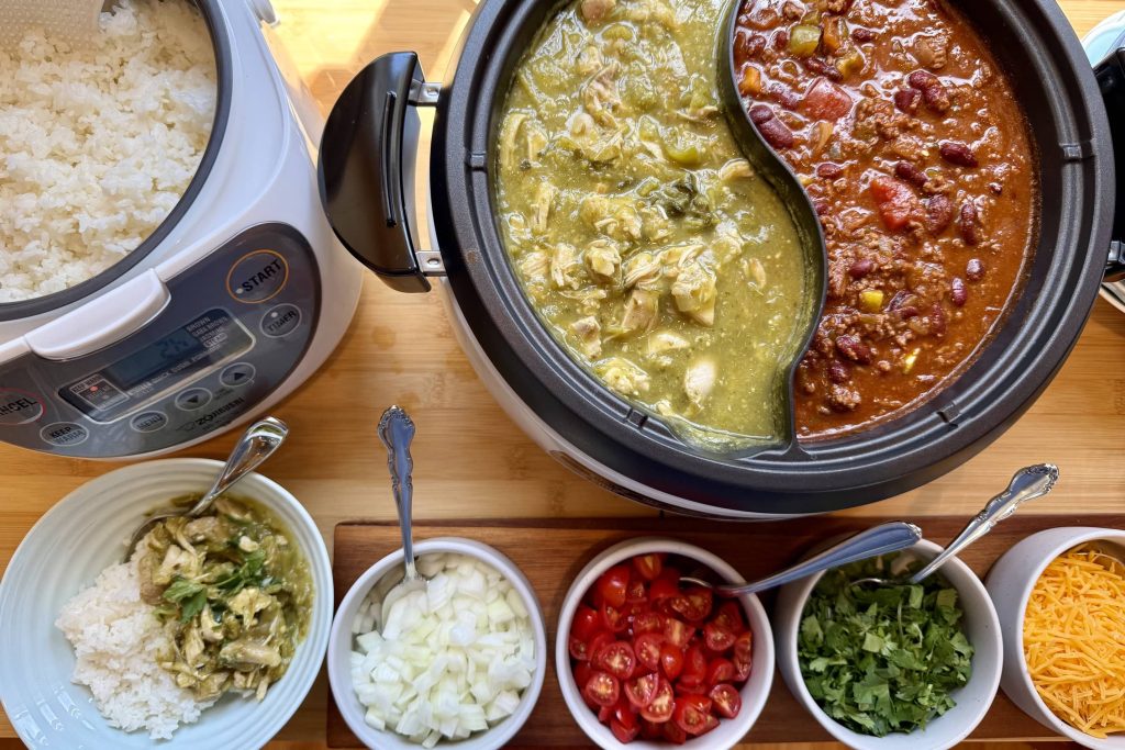 Chili station featuring 2 kinds of chili