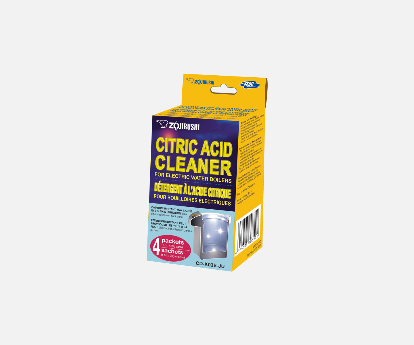 How to clean your Zojirushi Water Boiler & Warmer using Citric Acid Cleaner  CD-K03EJU  Our Citric Acid Cleaner for Electric Water Boilers (CD-K03EJU)  is great for keeping your water boiler in