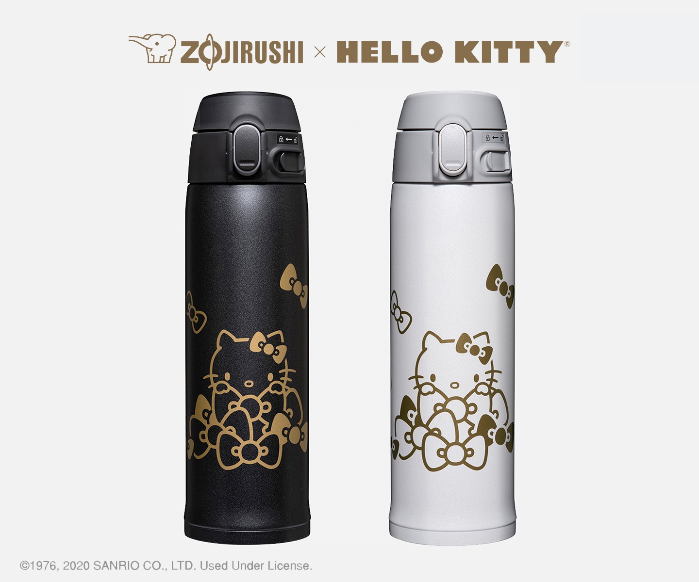 16-Ounce Hello Kitty Bk/Wh NEW Zojirushi Stainless Steel Vacuum Insulated Mug 
