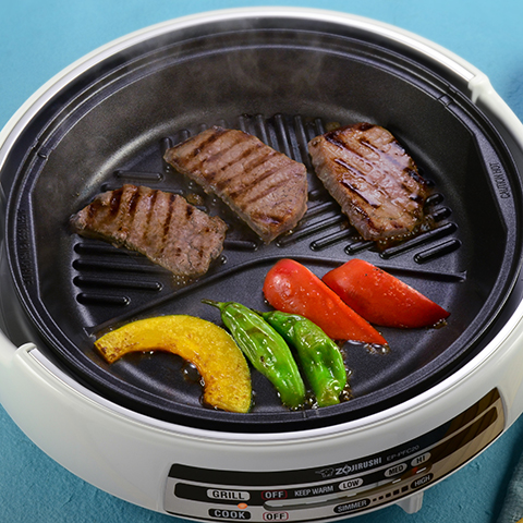 ZOJIRUSHI 【Low Price Guarantee】Gourmet Expert Electric Skillet & Hot Pot  Light Grey EP-PBC10, 120 Volts 