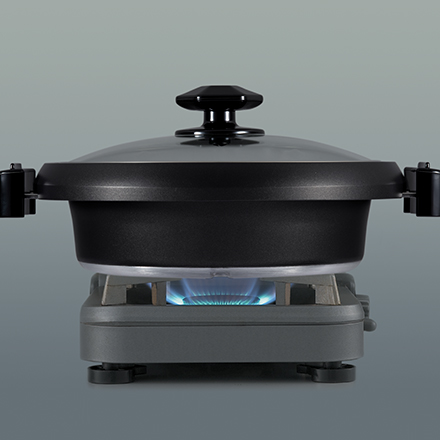 ニコニコ理研有限会社発売　ナカノ商店製造鍋 黒まるちゃん IHV200V対応 ニコニコ理研有限会社:発売 ナカノ