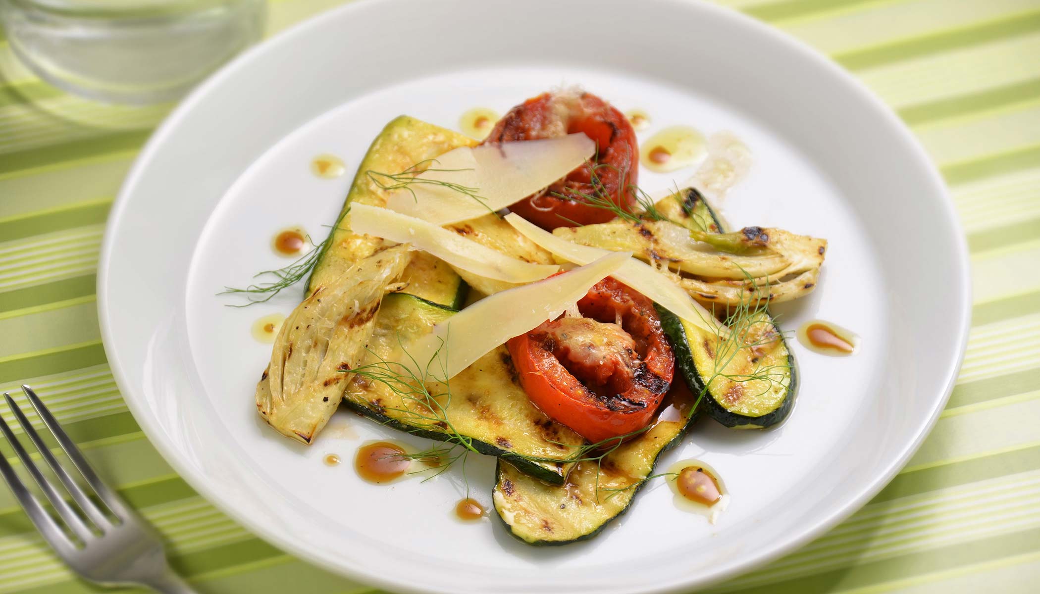 Grilled Vegetables with Parmesan Cheese