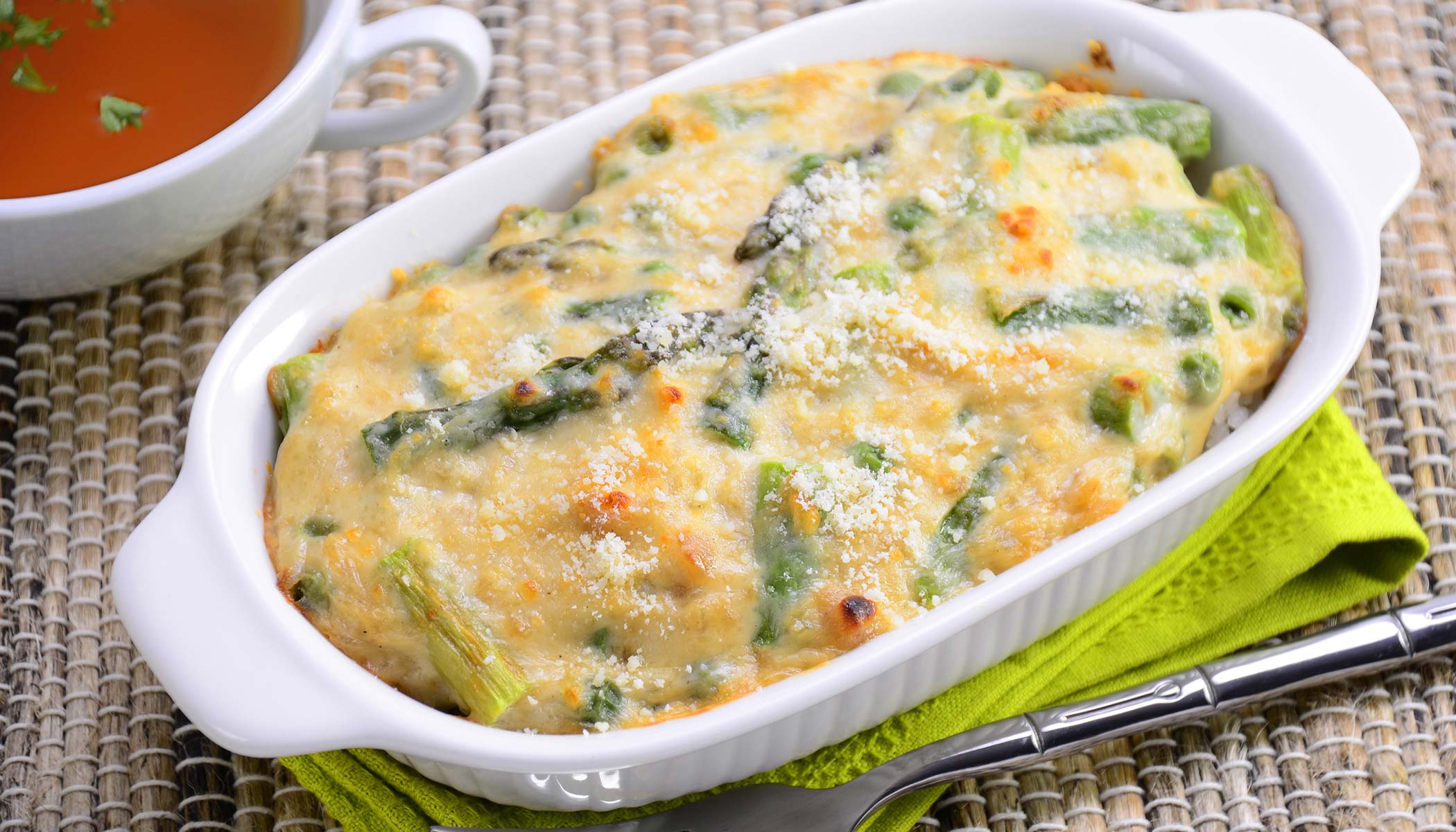 Green Peas and Asparagus Doria